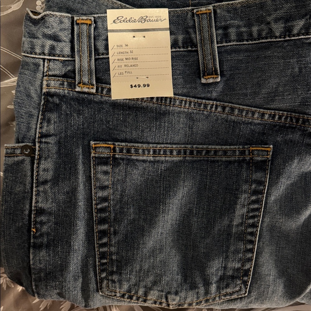 Eddie Bauer Men's Relaxed Fit Denim Jeans 36/32